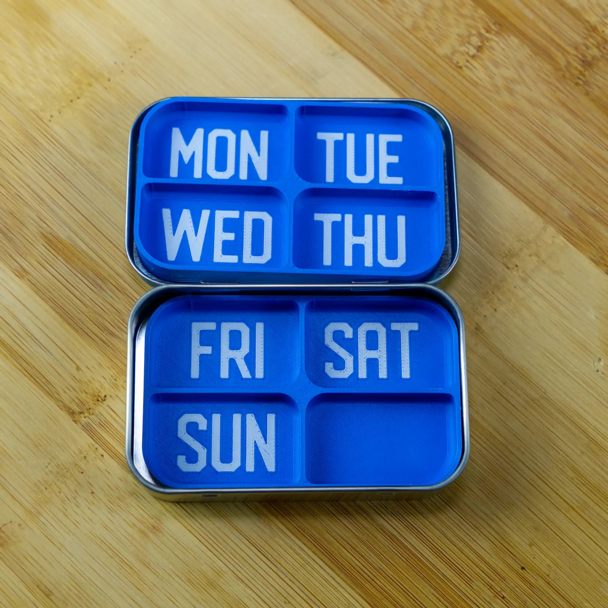 7 Day stacking Pill Organizer For Altoids Tin