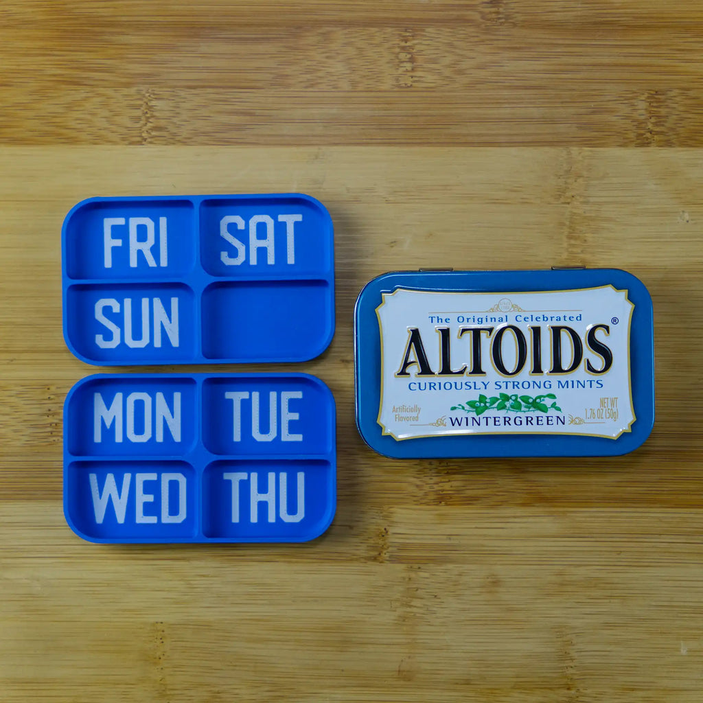 7 Day stacking Pill Organizer For Altoids Tin