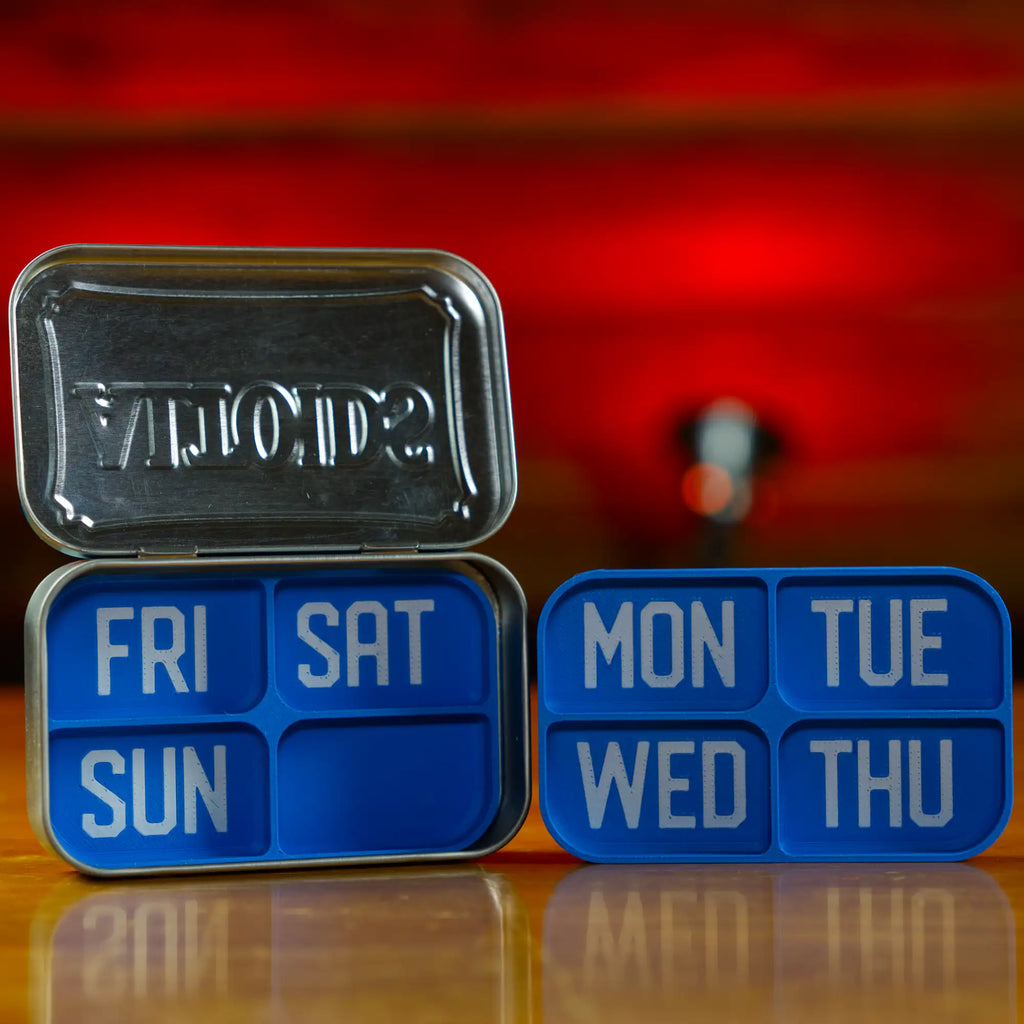 7 Day stacking Pill Organizer For Altoids Tin