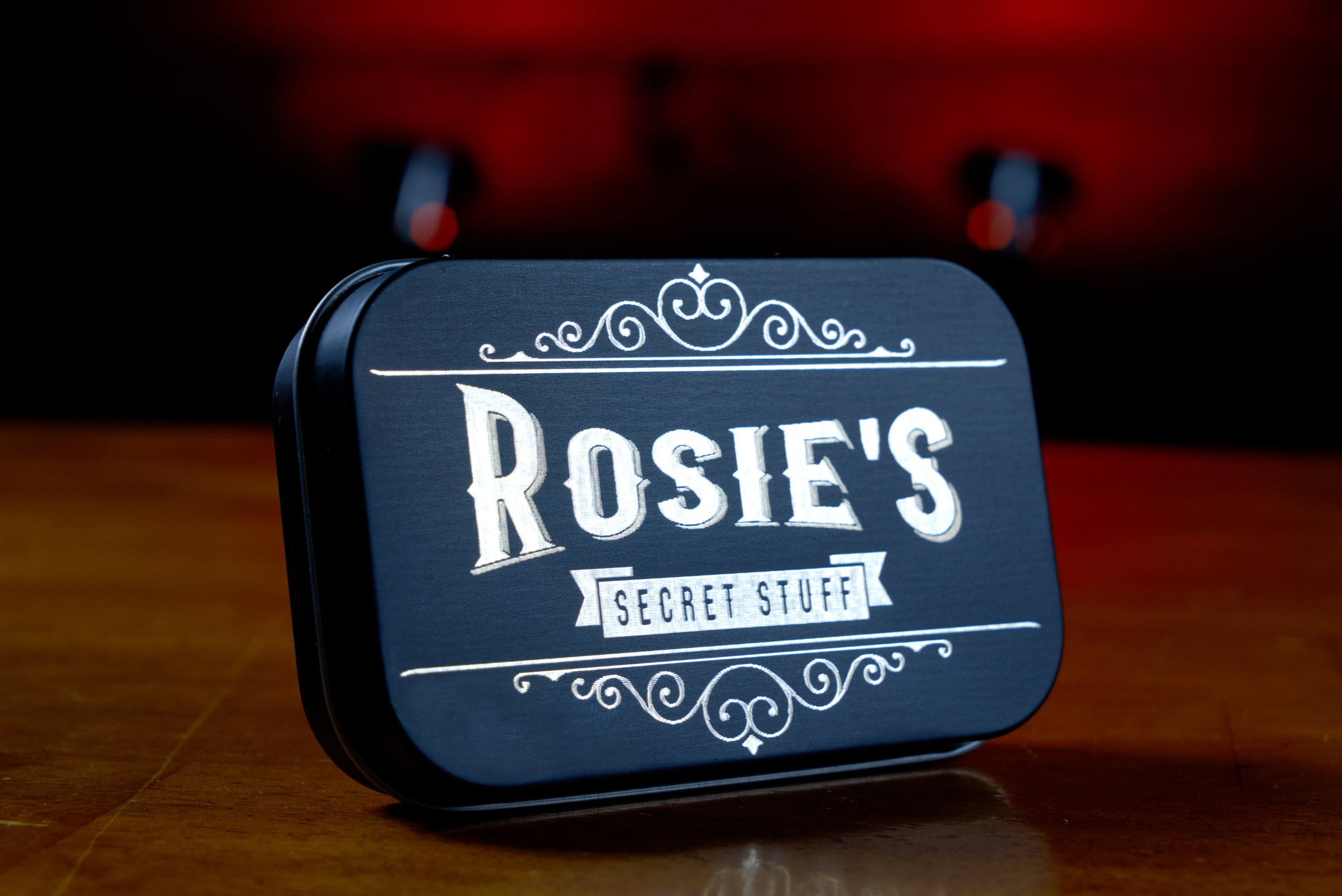 Custom Engraved Metal Tin Box - Vintage 1