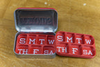 2 Week Altoid Tin Pill Organizer | Vitamins, Medication, Medicine, Cough Drops etc. 2 Tray double level magnetic | Made In Alaska, USA!