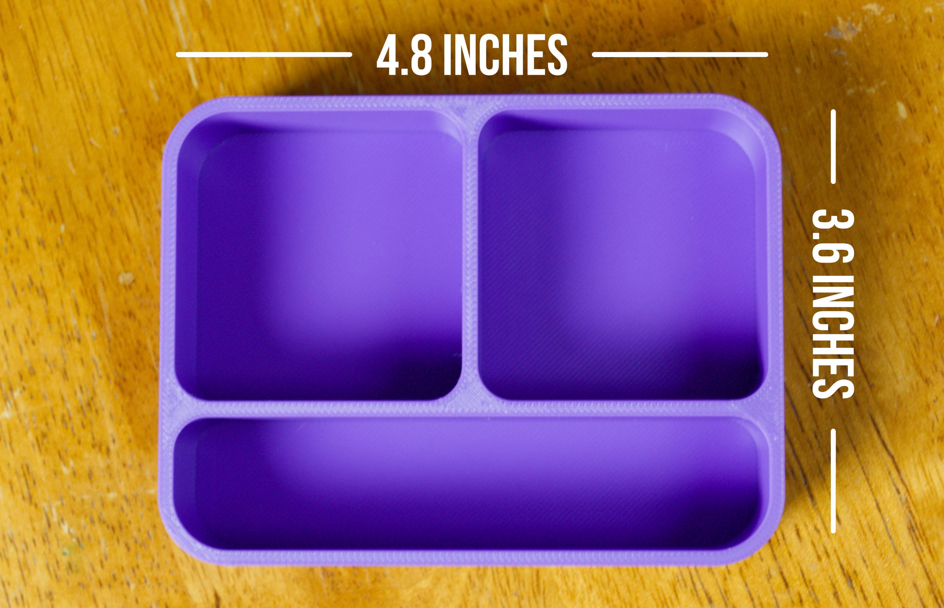 Large Organizer Tray 3 Compartment | Nuts, Bolts, Car Parts, O-rings | Tough Durable Design | Made In Alaska, USA!