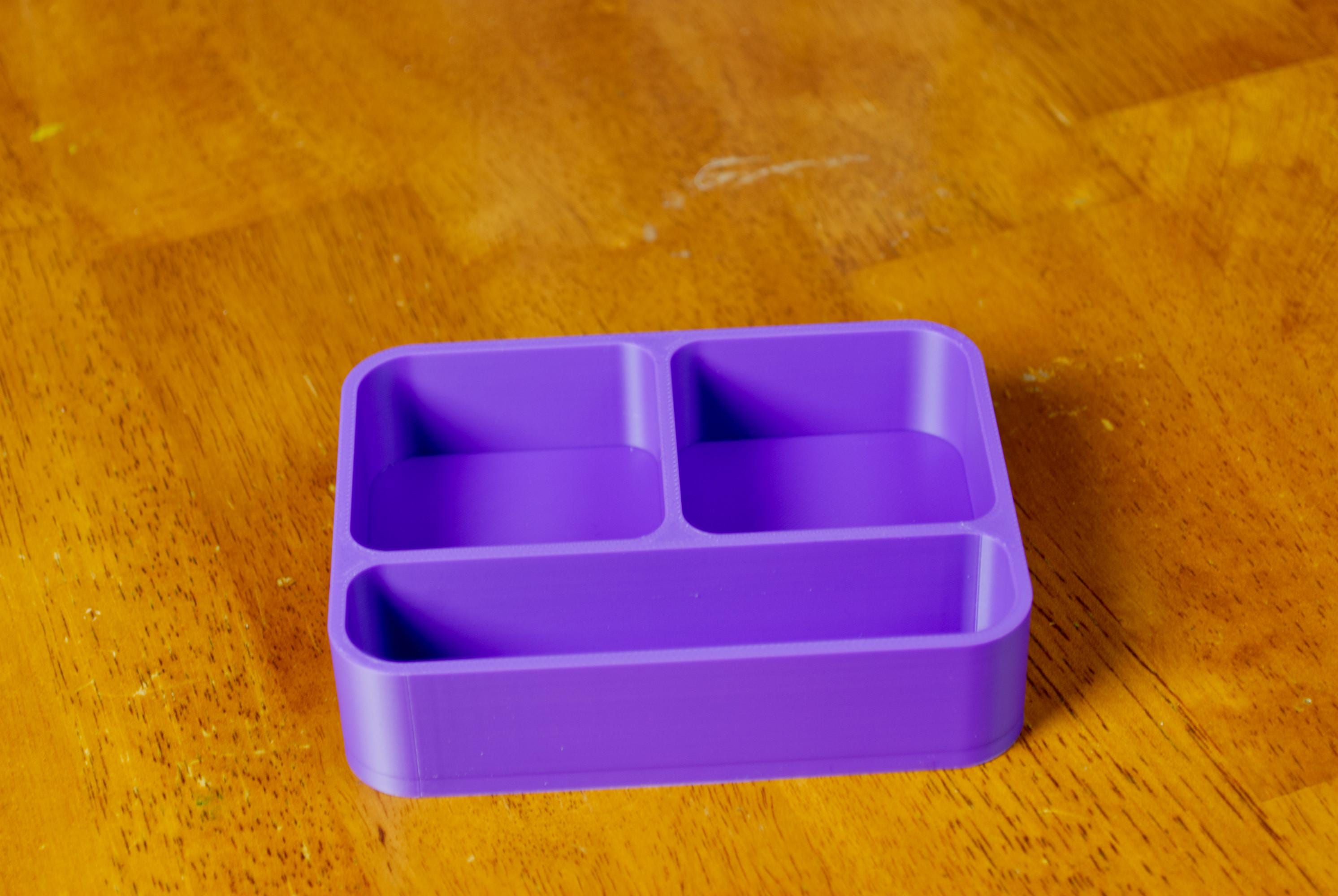 Large Organizer Tray 3 Compartment | Nuts, Bolts, Car Parts, O-rings | Tough Durable Design | Made In Alaska, USA!