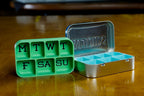 Altoid Tin Weekly Pill Organizer MONDAY VERSION | Vitamins, Medication, Medicine, Cough Drops. Easy To Read Letters.  Made In Alaska, USA!