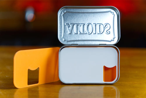 Altoid Tin 8 Slot Pill Organizer - No Spill Card Design! | Vitamins, Medication, Medicine, Fishing Lures, Small Parts.  Made In Alaska, USA