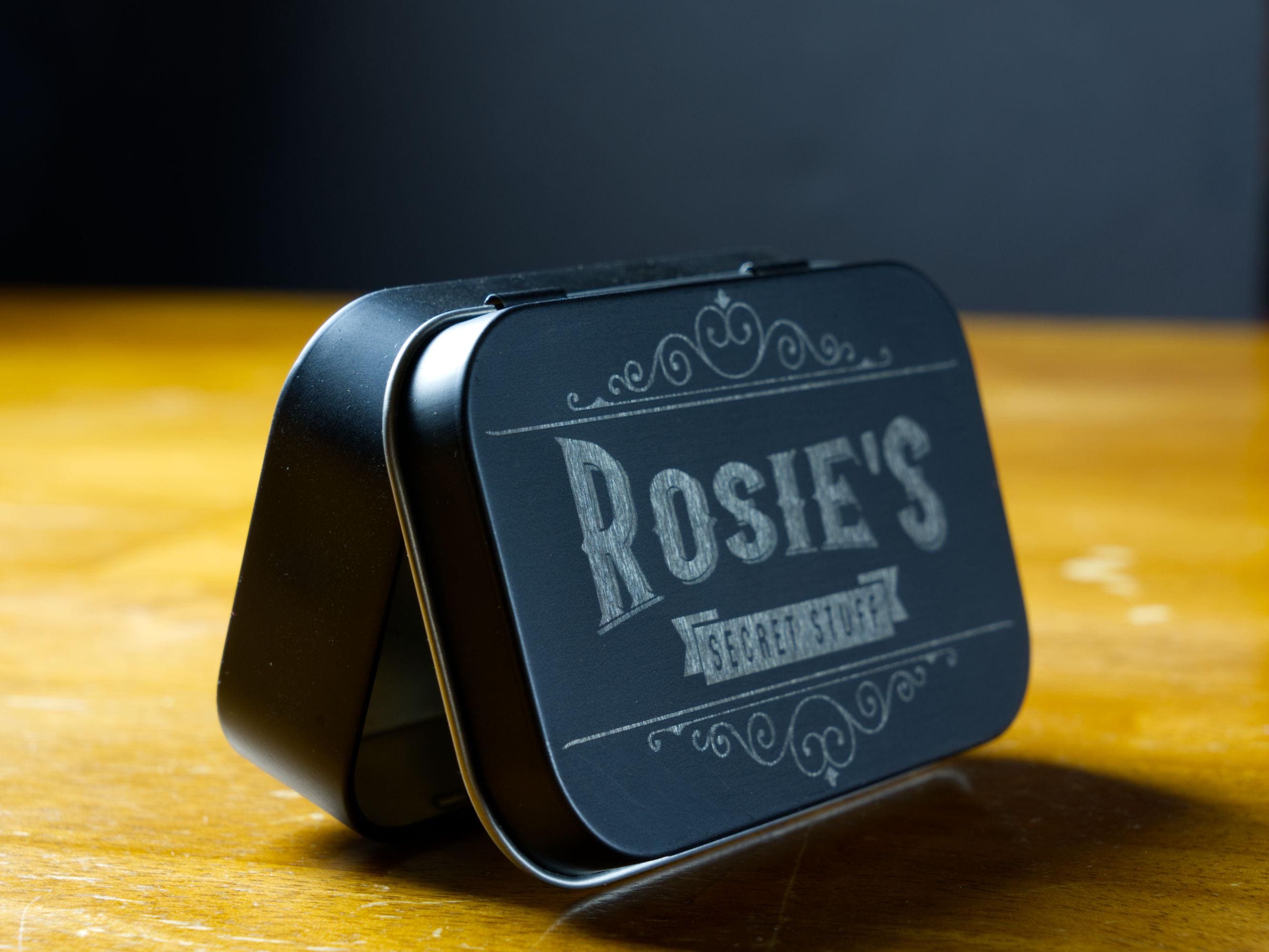 Custom Engraved Metal Tin Box - Personalize With Your Name or Gift To a Friend - Great for Organizing Stuff -  Made In Alaska, USA